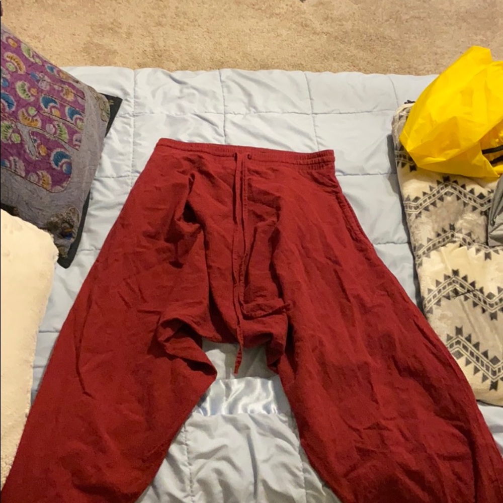 Rich burgundy/Red- Buddha pants-XS